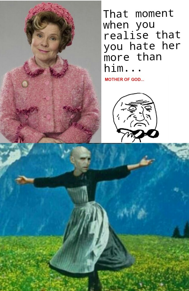 Umridge vs Voldemort - meme