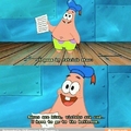 Oh Patrick...
