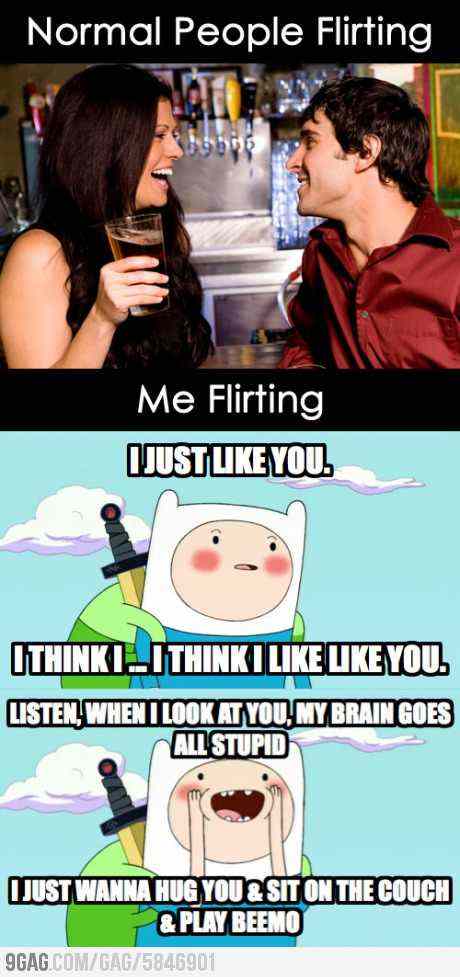 how I flirt !! .-. - meme