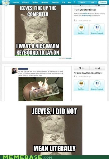 This is why we can't have nice things Jeeves. - meme