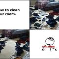 how to clean a room