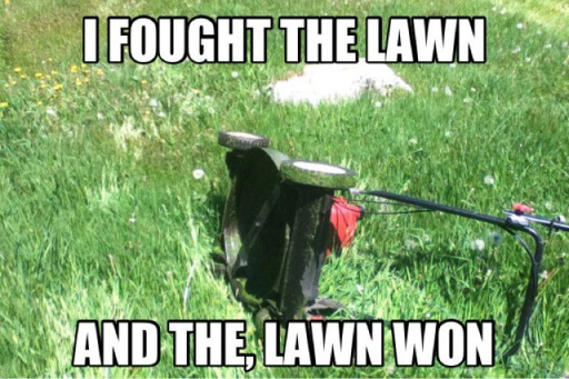 go go gadget lawnmower - meme