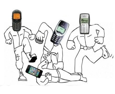 nokia vs iphone - meme