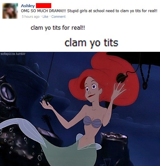 Clam you tits - meme