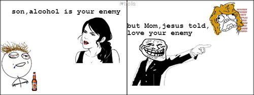 Love your enemy - meme