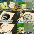 spongebob draws circle =)