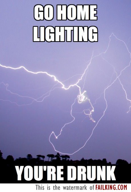 drunk lightning - meme
