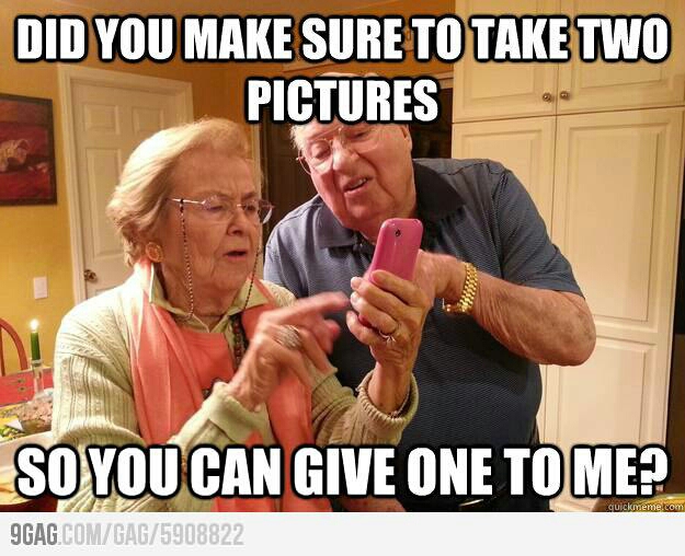 ma grandparents with a smartphone - meme