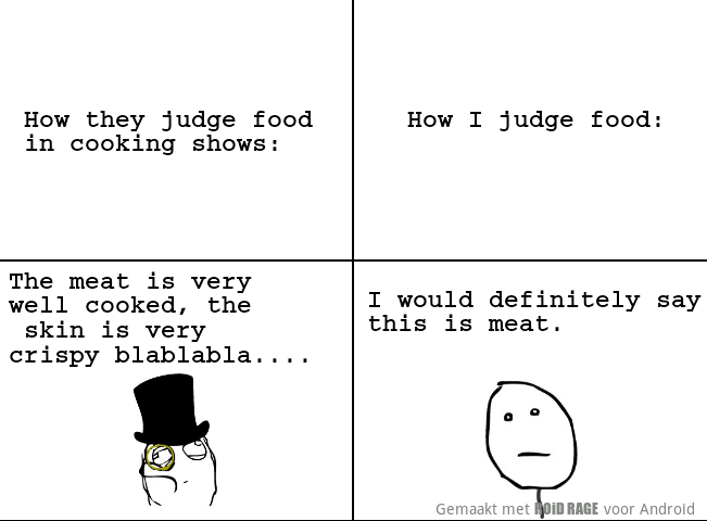how they judge food - meme