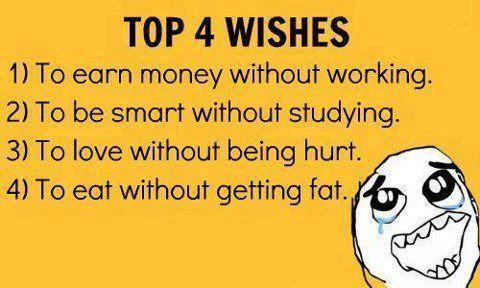 top 4 wishes - meme