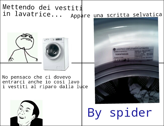 lavatatrice completamente automatica - meme