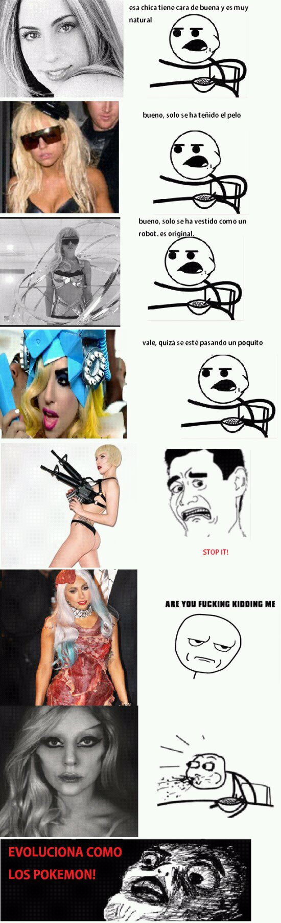 Evolución de Lady Gaga... - meme