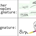 my signature sucks