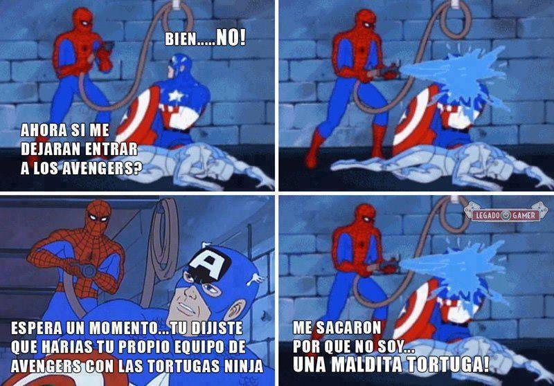 Spiderman vs avengers - meme