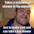 hot showers