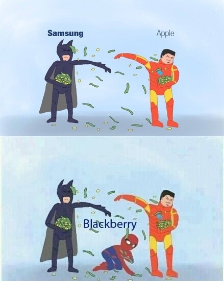 Samsung, Apple, Blackberry - meme