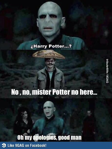 Title doesen't know where Harry Potter is.....^_^ - meme