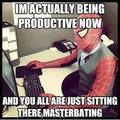Spiderman is productive