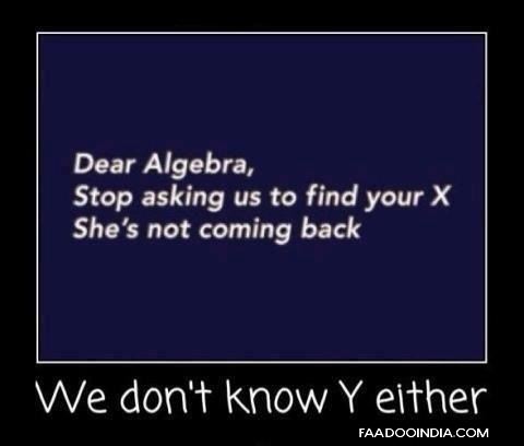 Dear Algebra - meme