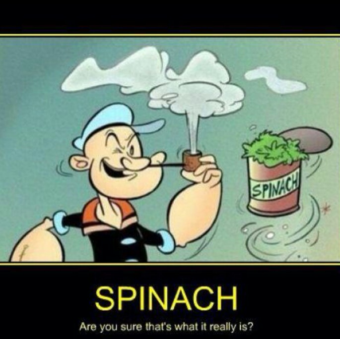 Le spinach of popoye - meme
