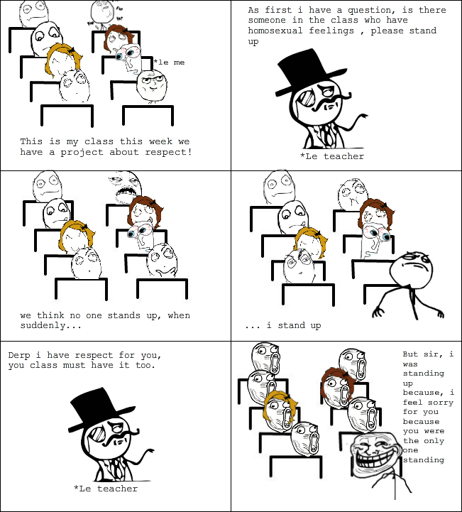 Trolling the teacher - meme