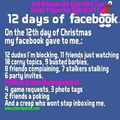 12 days of facebook ;)