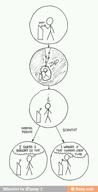 normal people-V.S-scientists - meme